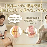 痩身エステで下腹部ぽっこりが落ちない原因は内臓下垂。骨盤底筋アプローチのペルーナで解決する図解