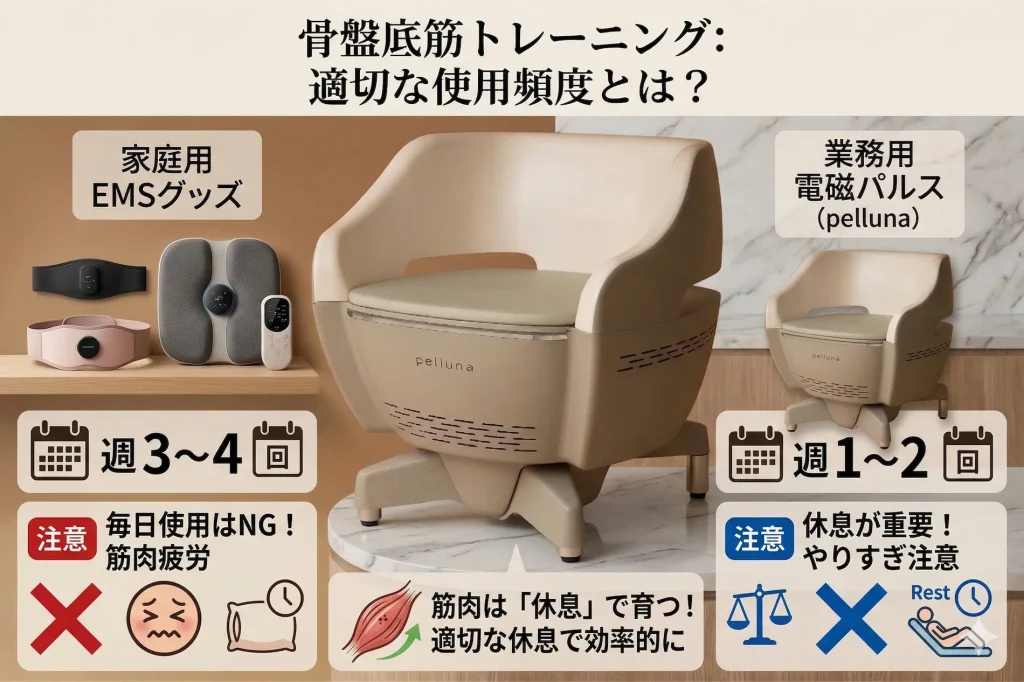 骨盤底筋マシンの頻度は毎日？効果的な使い方と逆効果を防ぐ方法