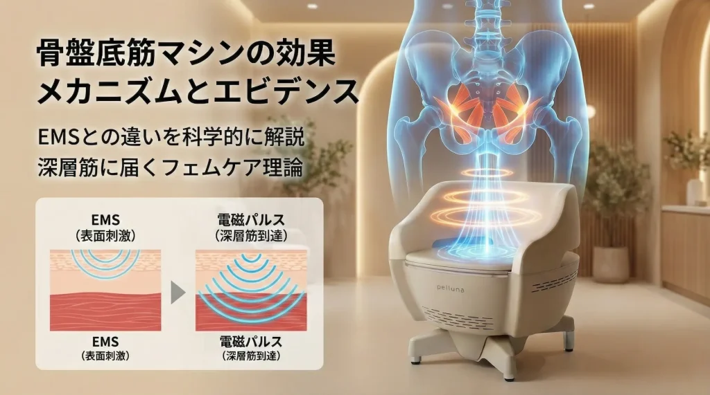 骨盤底筋マシンの効果メカニズムとエビデンス｜EMSとの違いと
