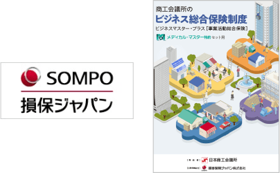 サポートとして損保ジャパンのビジネス保険加入済みの解説画像